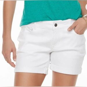 Apt 9 White Denim Shorts 12